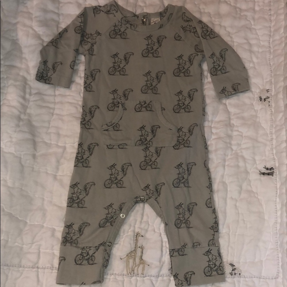 Kate Quinn Organics Squirrel One piece 6-12M